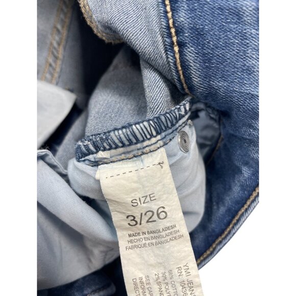 YMI High-Rise Skater Wide-Leg womans blue denim Jeans Size 3/26 SKU 9455 - Picture 4 of 13